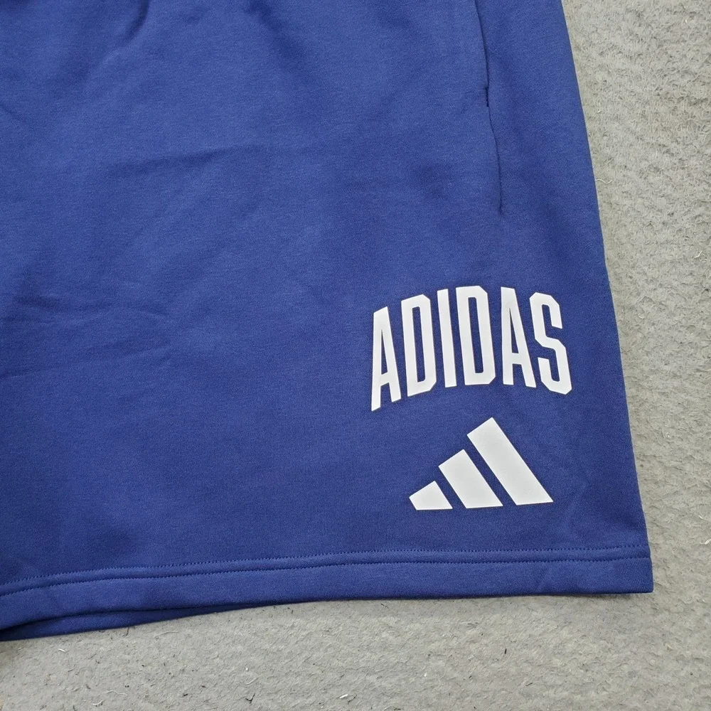 Adidas Collegiate Shorts Mens 3XL Blue Gym Training Elastic Waist Drawstring